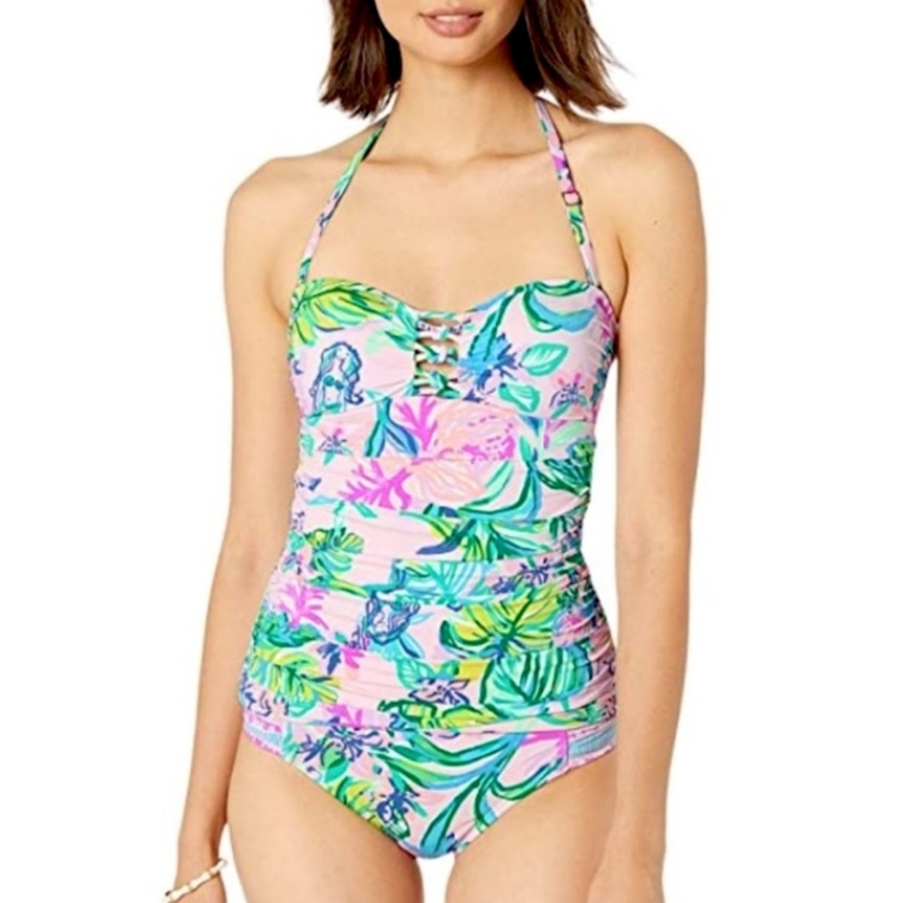 Lilly Pulitzer Mermaid in the Shade Tankini Swim Top 4 Pool Beach Swimming